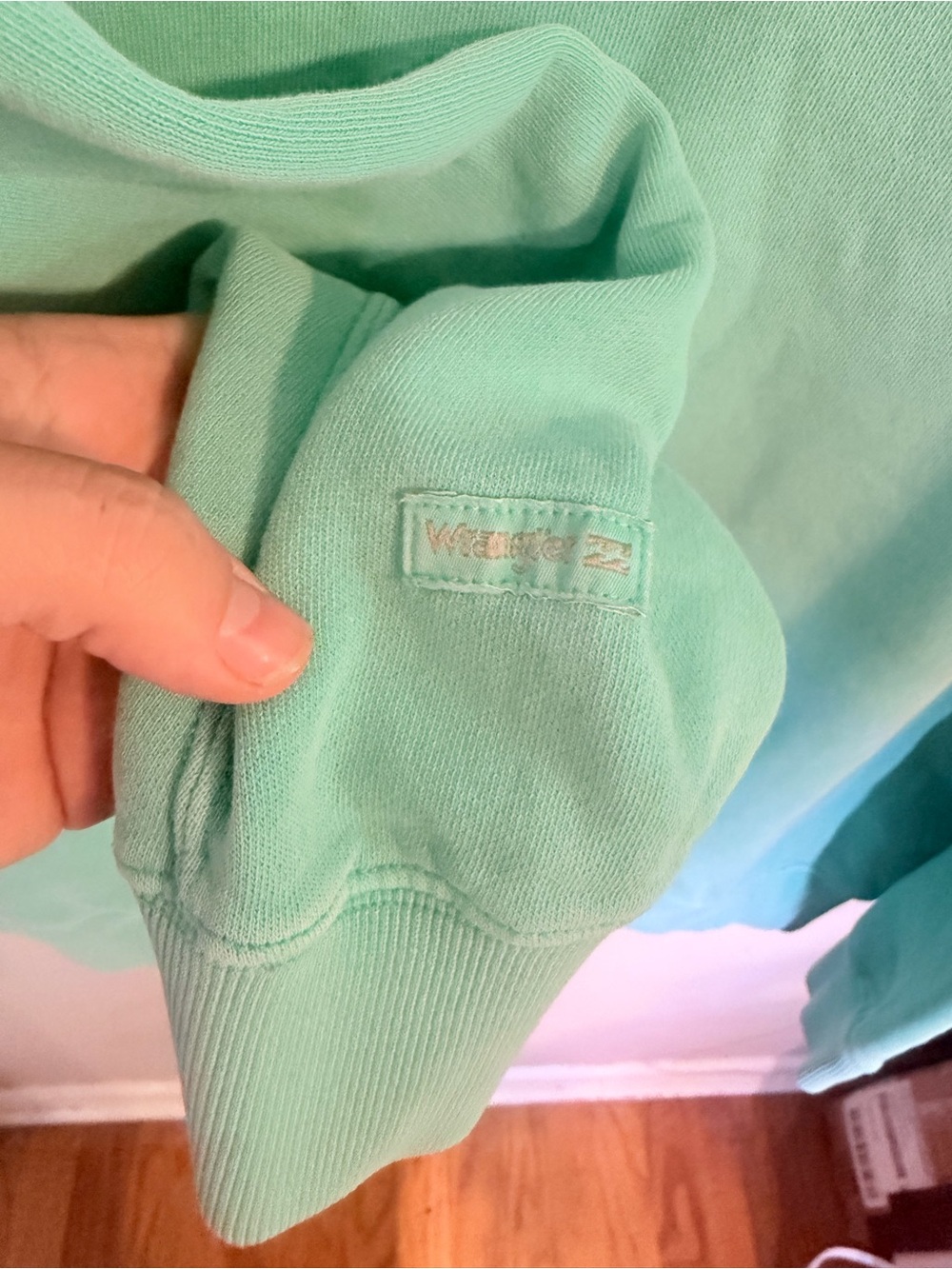 Billabong x Wrangler Mint Green Crewneck with Blue Script - Picture 6 of 8